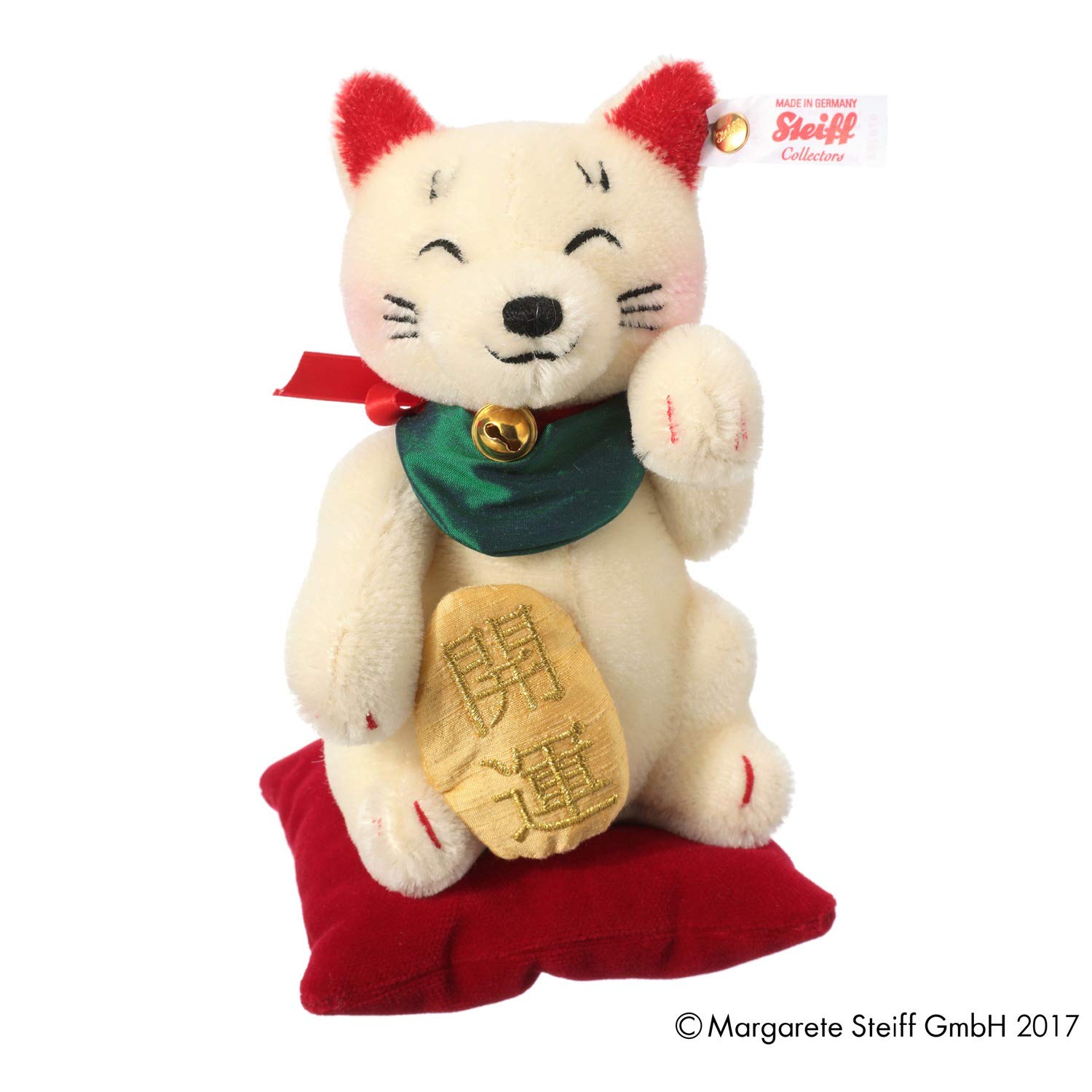 白タグ 招き猫 開運 招福 15tcm Steiff シュタイフ 証明書付 白タグ 招き猫 開運 招福 15tcm Steiff シュタイフ 証明書付 白タグ